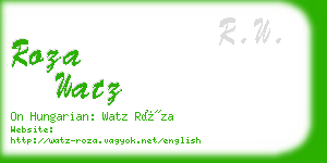 roza watz business card